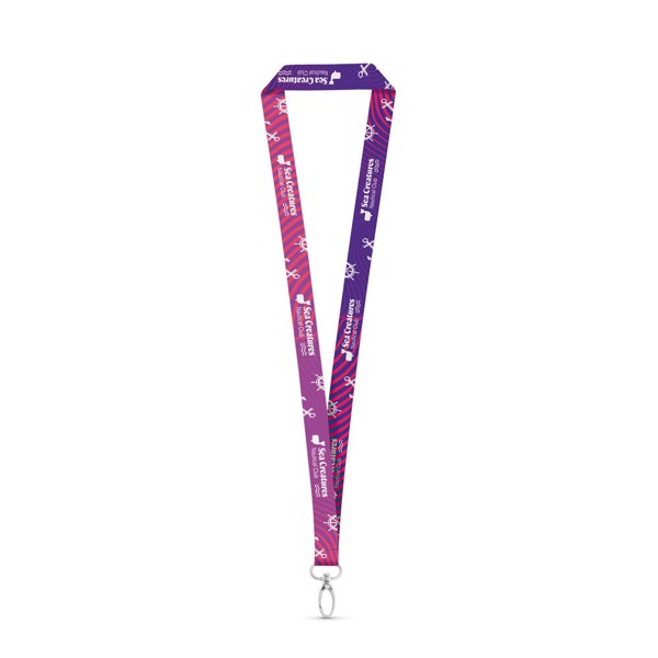 PS - MANILA. Polyester sublimation lanyard with carabiner