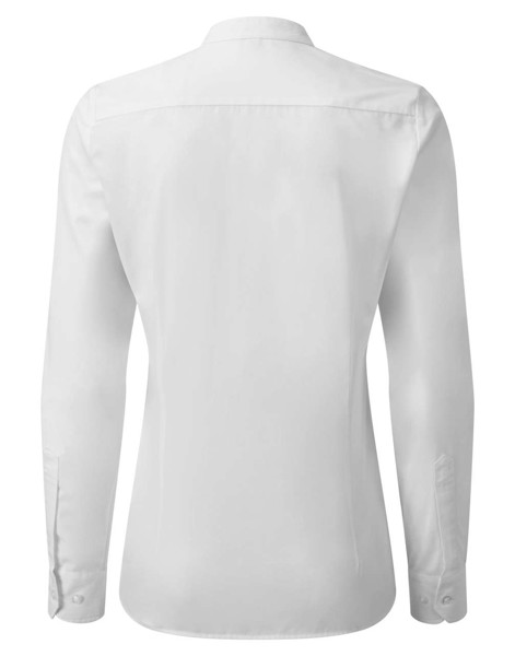 Women’S Banded Collar 'Grandad' Shirt - White / 2XL
