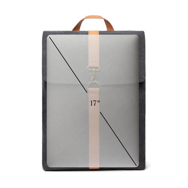 Vinga Bosler backpack recycled canvas, 17 inch laptop - Black