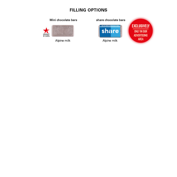 Adventskalender Eco High Tower, Alpenmilch-Schokotäfelchen in Pergaminpapier | 24 Alpenmilch-Schokotäfelchen, 72 g