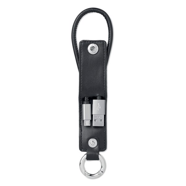 USB-A to micro-B cable keyring Liso - Black