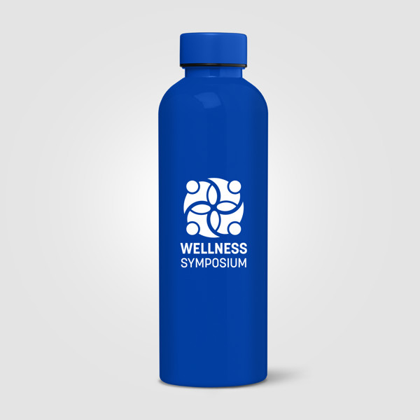 Gourde Norden en rPET brillante monochrome étanche – 680 ml - Bleu roi / Sérigraphie
