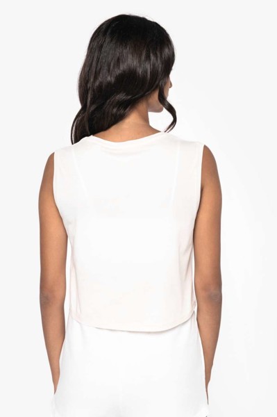 Eco-Friendly Ladies’ Sleeveless Crop T-Shirt - XS