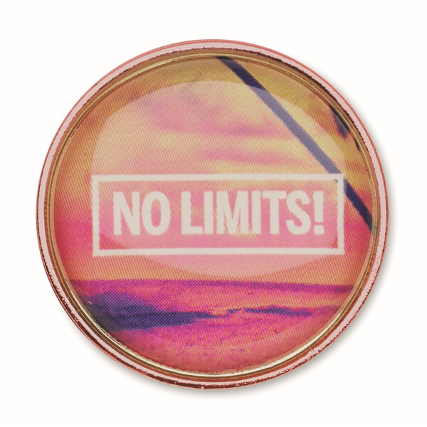 Round metal lapel pin with doming - Copper / Tissue paper wrapping