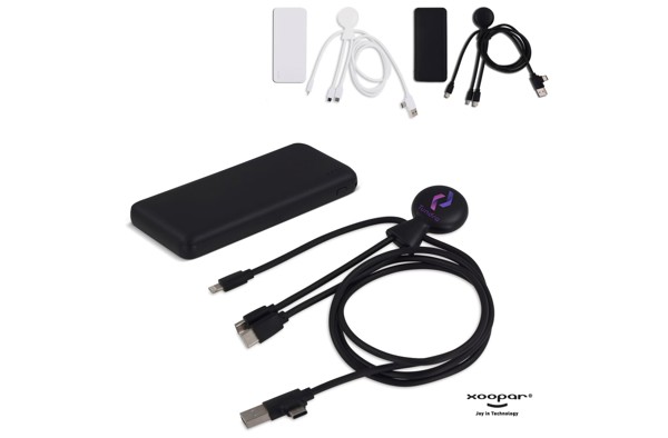 Xoopar Mr. Bio powerbank set, 7000mAh R-ABS - White