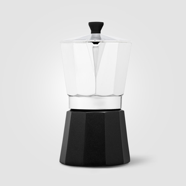 Grosche Milano Espressokocher für den Herd aus Aluminium - 6 Tassen - Chrom / Laser