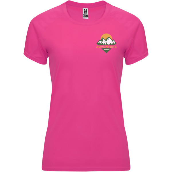 T-shirt de sport Bahrain à manches courtes pour femme - Pink Fluor / M