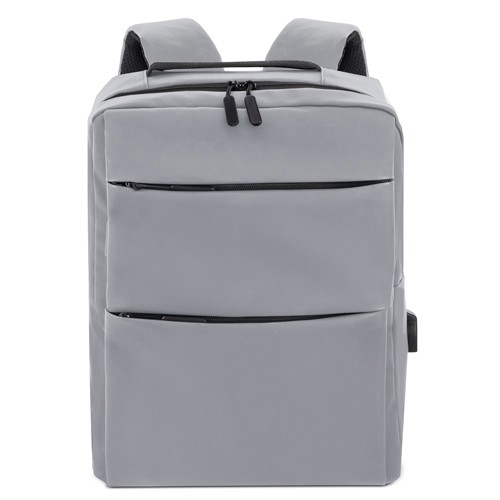 SAC A DOS PORTE ORDINATEUR SOFT-TOUCH “DAVIS PU” - Gris