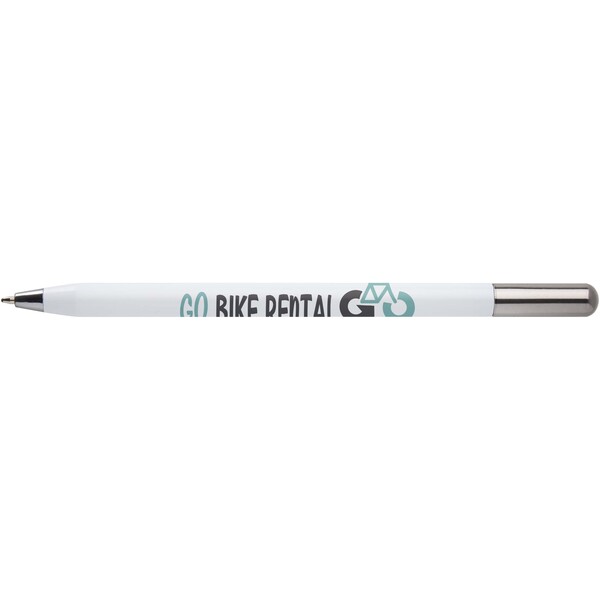 SMART recycled aluminium twist ballpoint pen (black ink) - White