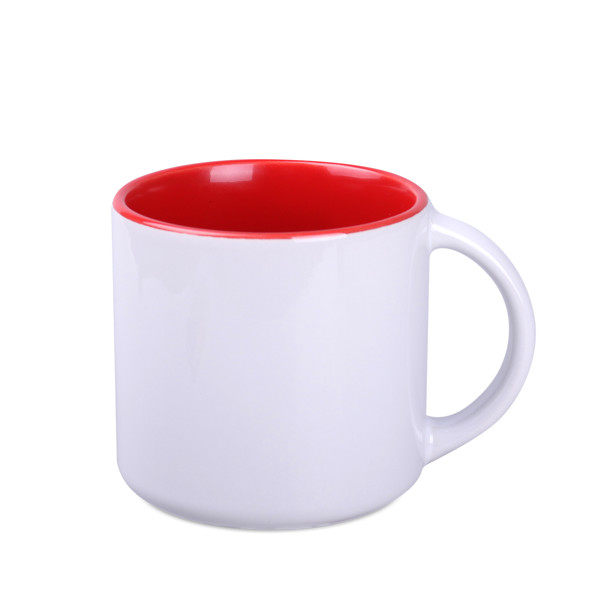 Modern Art ceramic mug, 93 mm diameter - Red