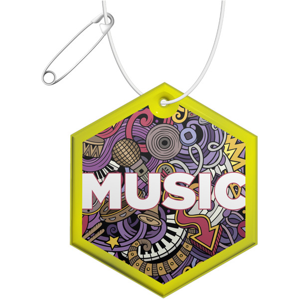 Pendente refletor de PVC hexagonal RFX™ - Amarelo neón