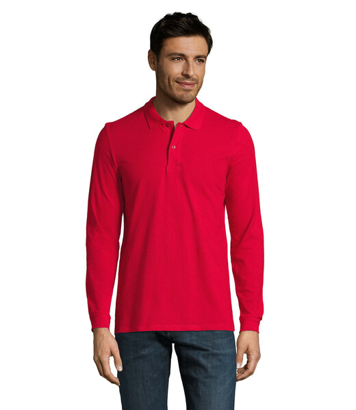 PERFECT MEN LSL POLO 180g Perfect Lsl Men - Vermelho3XL
