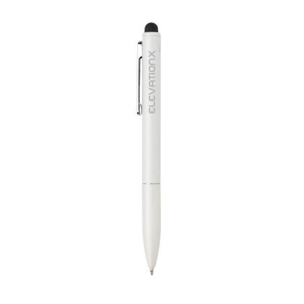 Kymi RCS certified recycled aluminium pen with stylus - White