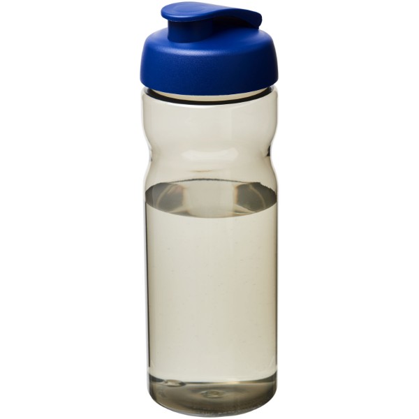 Bouteille de sport H2O Active® Eco POP Base 650ml avec couvercle à bascule - Charbon / Bleu