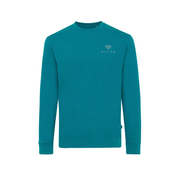 Sweater à col rond en coton recyclé Iqoniq Zion - Verdigris / XXS