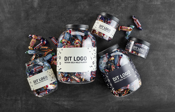 Store slikbøtter med låg og logolabel i 1-4 farver - Konkurrence mix / Styk