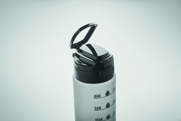 Sport-Trinkflasche RPET 1L Level - Weiß