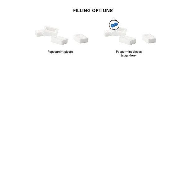 Peppermint bars, sugar-free | 1 bar with 12 peppermint pieces, sugar-free, 10 g