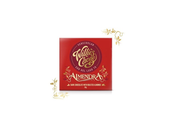 Čokoláda Willie's Almendra horská s mandľami 70%