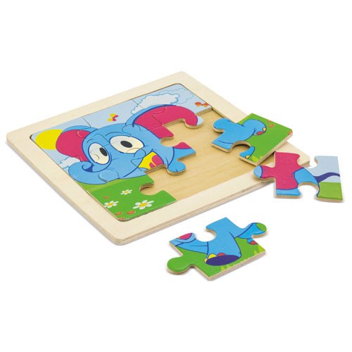 SET DE 5 PUZZLES EN BOIS NATUREL "JUNIOR"