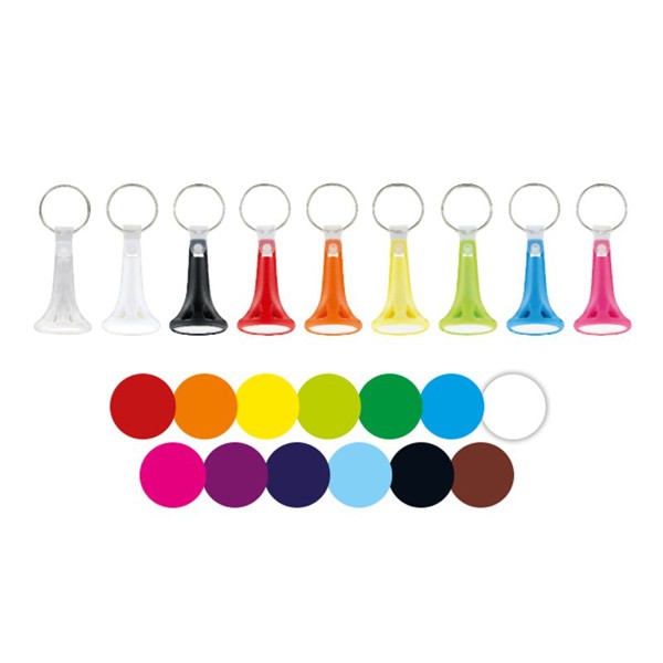 KEY-RING TOKEN HOLDER - Blanc / Jaune