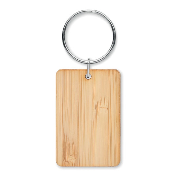 MB - Rectangular bamboo key ring Angleboo