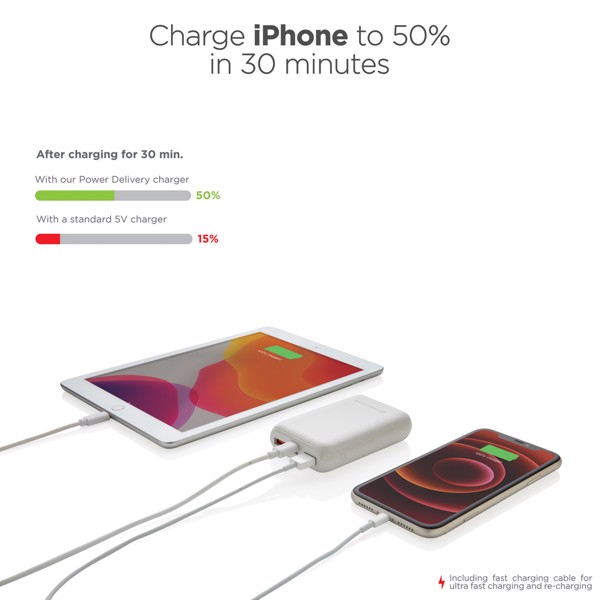 Urban Vitamin Alameda powerbank 10000 mAh, 18W PD - Bela