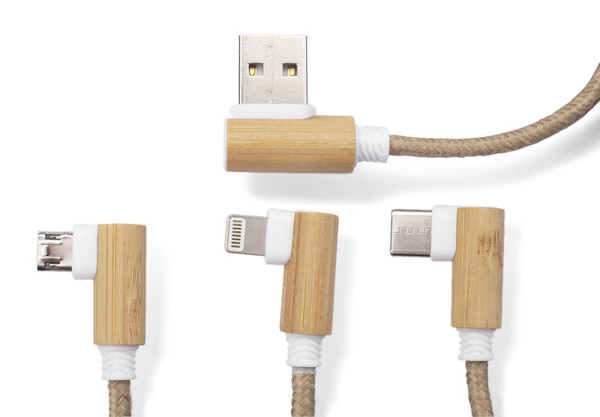 3 in 1 USB cable FLAX
