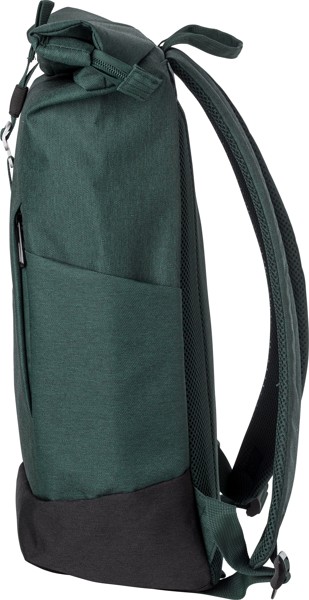 Mochila roll-top em poliéster (600D) Oberon - preto