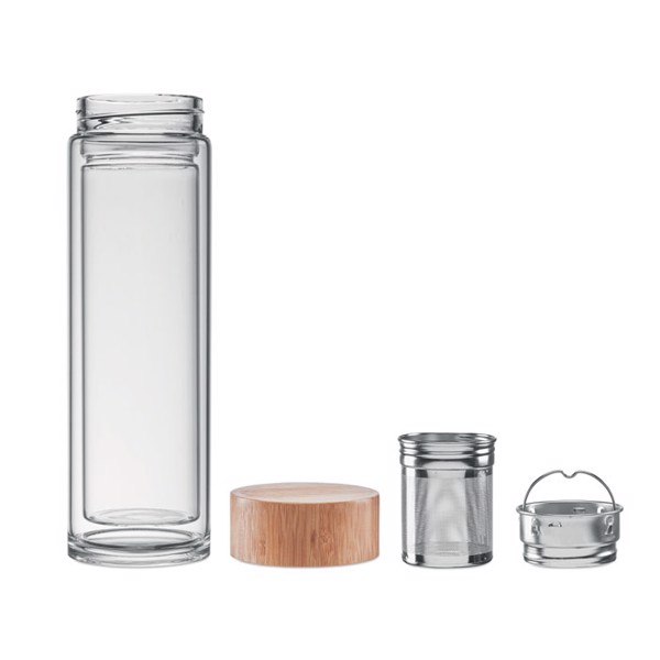 MB - Double wall glass bottle 400ml Batumi Glass