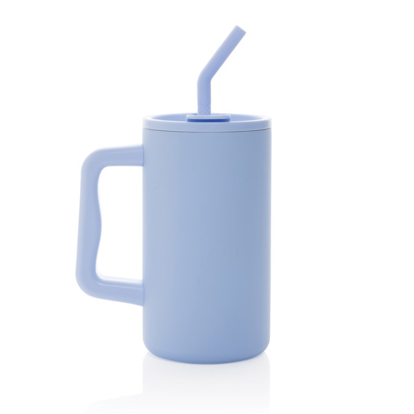 Hrnček Cube 800 ml z recykl. ocele s certifikáciou RCS - Svetlo Modrá