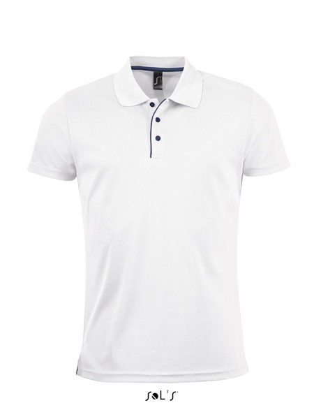 Sol's Performer Men - Sports Polo Shirt - White / M