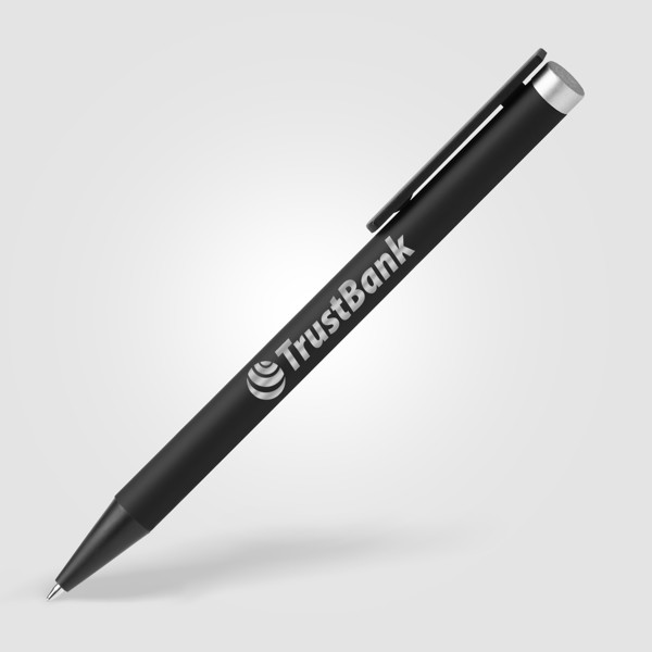 Volos Recycled Aluminium Colour Mirror Finish Ballpoint Pen - Silver / Laser