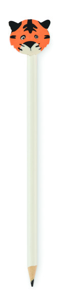 Holzbleistift mit Radiergummi Circo - Weiß