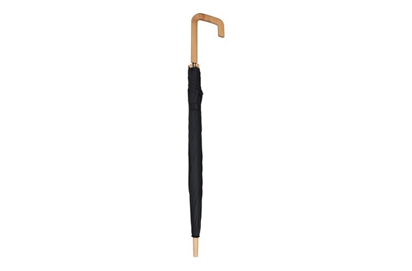 Stick umbrella 23” R-PET auto open - Black