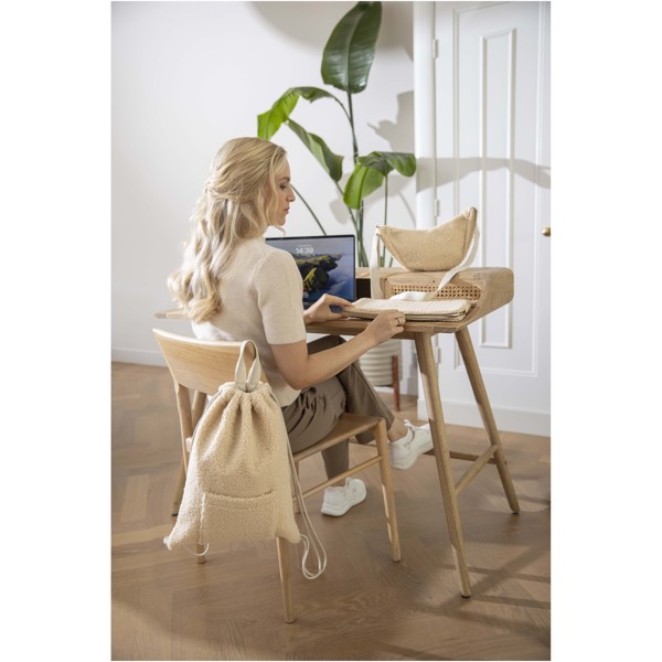 Bear 13" GRS-recycelte Sherpa Laptophülle 2 L - schwarz