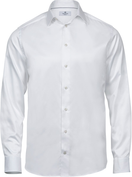 Luksuzna srajca Twill z dolgimi rokavi Tee Jays | TJ 4020 - Bela / 2XL