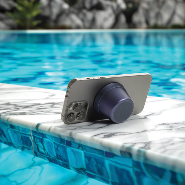 Enceinte magnétique 5W en aluminium recyclé RCS Nivio - Bleu