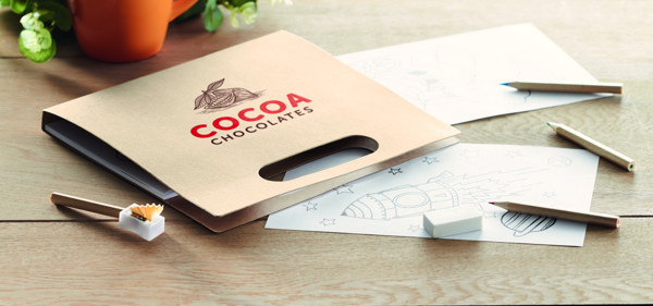 Colouring set with 6 pencils Folder2 Go