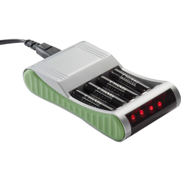 Battery charger CARLO - Silvergrey