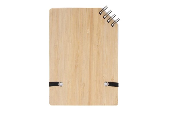 Cahier à reliure d'angle en bambou A6 - Nature