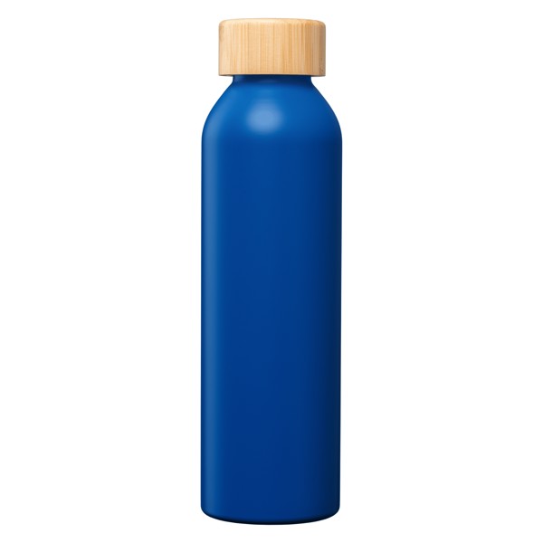 Gourde Eden en acier inoxydable recyclé avec couvercle en bambou – 590 ml - Bleu marine / Jet d’encre 4 couleurs
