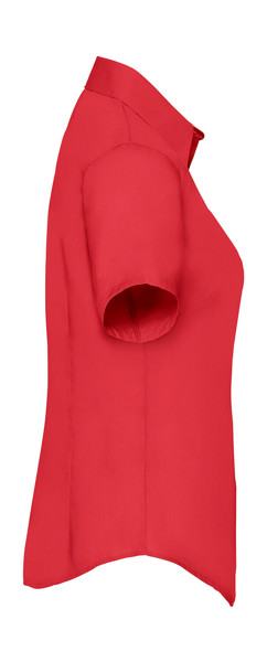 Ladies Poplin Shirt - Red / 3XL