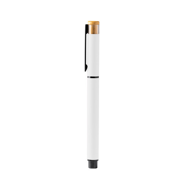 Ball Pen Lindberg - White / BLUE INK