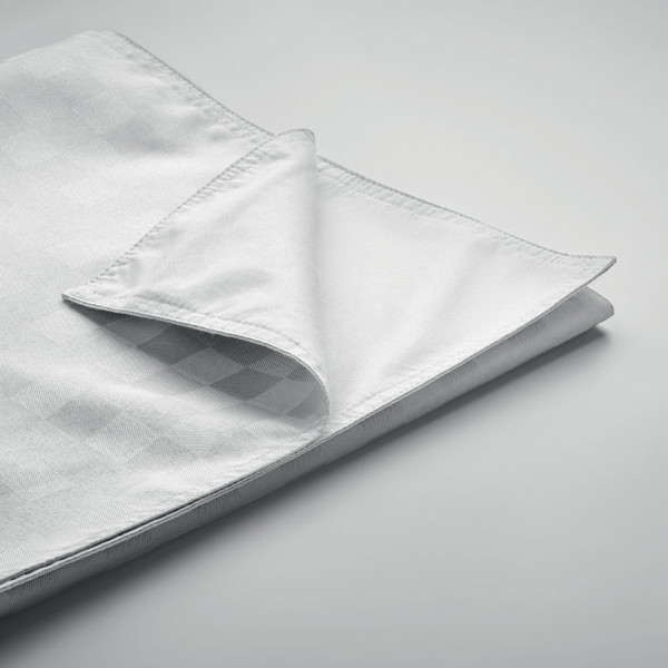 Table runner in polyester Spice - White