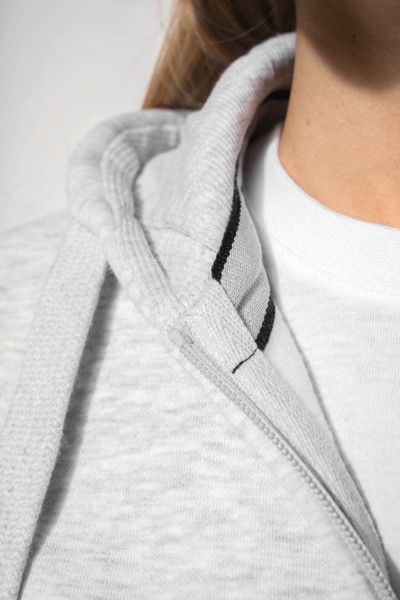 Ladies' Full Zip Hooded Sweatshirt - White / S