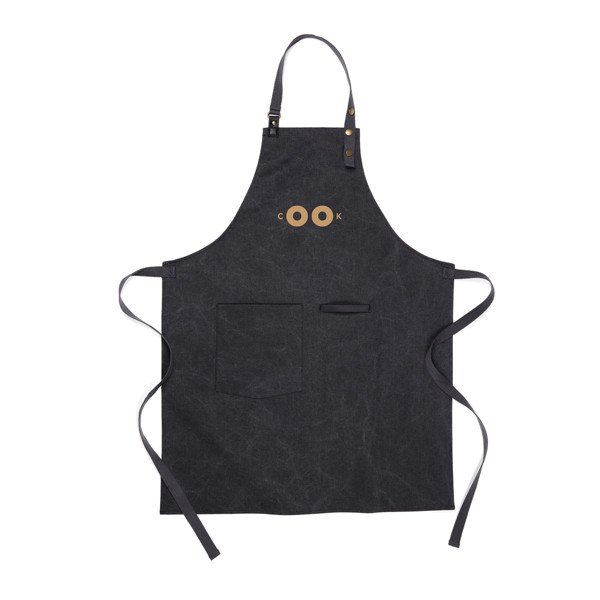 Vinga Tome apron, recycled canvas, 87% - Black