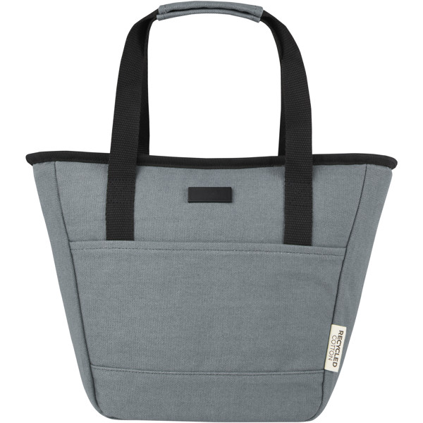 Bolsa isotérmica de 6 L para almuerzo y 9 latas de lona reciclada GRS "Joey" - Gris
