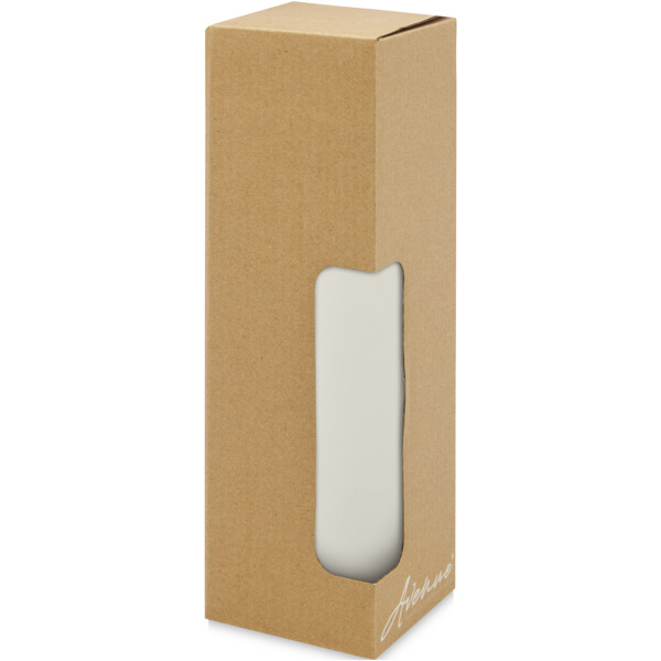 Copo térmico de cerâmica de 300 ml com tampa de bambu "Lumi" - Branco