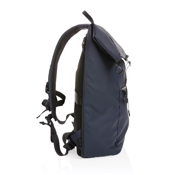 Sac à dos ordinateur 15,6" en rPET déperlant Impact AWARE™ - Bleu Marine